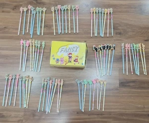 Vintage 80s Opened complete box with FANCY 72 pencils with TOPPERS TAIWAN - Picture 1 of 10