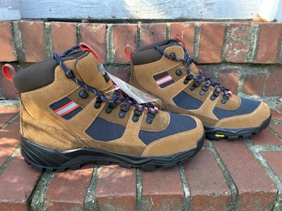 J.Crew Nordic водонепроницаемый туристические ботинки Vibram подошва мужской 11 коричневый темно-синий табак  - Изображение 1 из 4