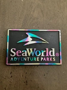 Seaworld Adventure Parks Vintage schwarz & neonfarben Kühlschrankmagnet - Bild 1 von 2