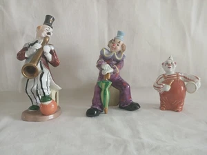 Konvolut 3 x handbemalte hochwertige Porzellan Clowns Porzellanclowns - Bild 1 von 15