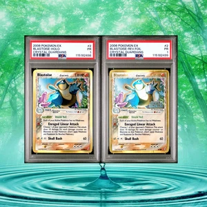 PSA 1 Pokemon Ex Crystal Guardians #2 Blastoise Holo y Juego Secuencial Inverso - Imagen 1 de 5