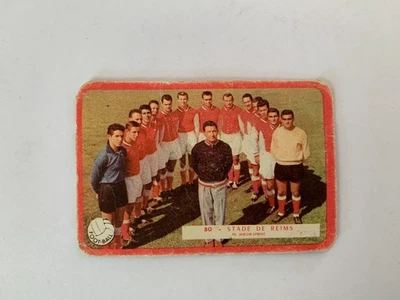 ANCIENNE CARTE A JOUER  - MIROIR SPRINT - STADE DE REIMS 1959-60 - KOPA FONTAINE - Photo 1/2