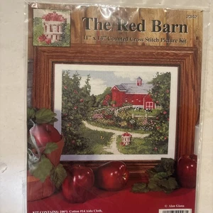 The Red Barn Counted Cross Stitch Kit # 2342 by Design Works New/Sealed - Picture 1 of 4