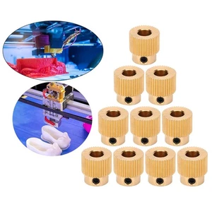 10 x MK8 Extrudeuse imprimante 3D laiton roue motrice engrenage d'avance pour MakerBot - Photo 1/7