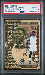 2024 Mosaic Anthony Edwards Bank Shot Bronze /75 PSA 10  - Picture 1 of 2