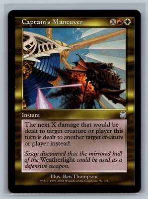 Magic The Gathering Apocalypse Captain's Maneuver #92/143 MTG TCG CCG - Image 1 of 2