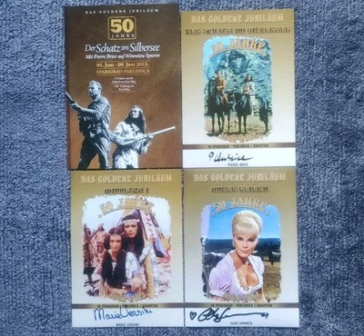 Winnetou Pierre Brice Marie Versini Elke Sommer signiert Das Goldene Jubiläum - Bild 1 von 4