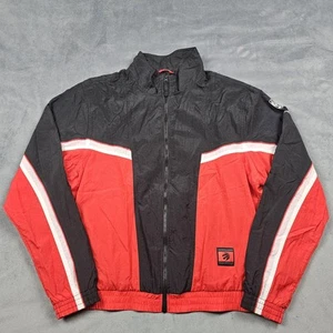 Toronto Raptors Windbreaker Jacket Mens Large Black Red Nike NBA Basketball - Picture 1 of 12