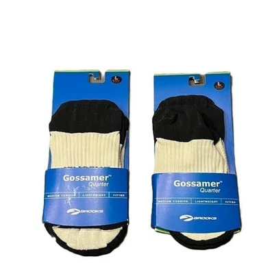 Brooks Gossamer Quarter length Running Sock Large (W11+, M10-12)-2 pack - Image 1 of 3