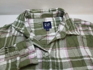 Gap Damen Langarm Hemd mit Knopfleiste Small Flanell kariert - Bild 1 von 7