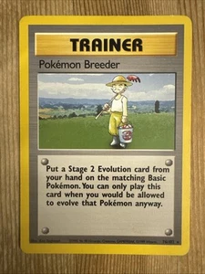 Pokémon TCG Pokemon Breeder Base Set 76/102 Regular Unlimited Rare MP - Picture 1 of 2