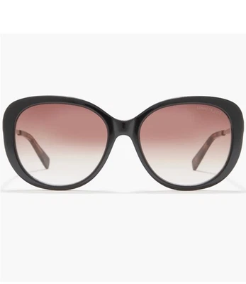 Óculos de sol Kenneth Cole 56mm olho de gato preto/dourado/marrom gradiente novo com etiquetas - Imagem 1 de 4