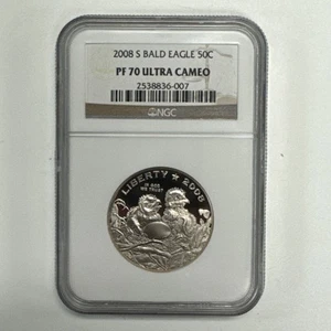 2008-S Bald Eagle Commem. Half Dollar NGC PF70 UCAM - Picture 1 of 10