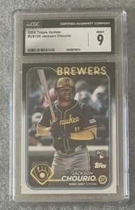 2024 Topps Update #US155 Jackson Chourio RC CGC 9 Mint; Milwaukee Brewers MLB - Picture 1 of 2