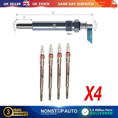 4X Glow Plugs For MERCEDES C E S G V CLC CLK Viano Vito Sprinter A0011592801 - image 1 of 4