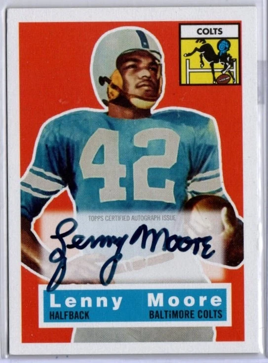 2011 Topps Gridiron Legends Football Lenny Moore ROOKIE REPRINT AUTO COLTS - Image 1 of 1