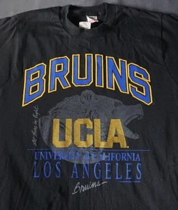 Vintage UCLA Bruins Shirt Herren Medium schwarz NCAA College Tee Puff Print 1990 - Bild 1 von 10
