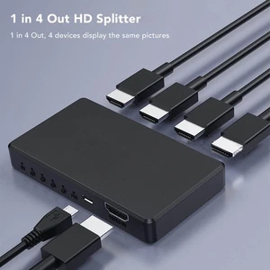 Video Splitter 1 In 4 Out 4K 1080P Supported Plug And Play Anti Interference HD - Bild 1 von 22