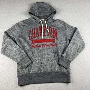 Champion Sudadera Adulto Gris Medio Sudadera con Capucha Pullover Bolsillo Educación Física - Imagen 1 de 15