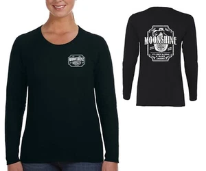 XtraFly Apparel Women's Moonshine Whiskey Popcorn Moonshiner Long Sleeve T-Shirt - Picture 1 of 5