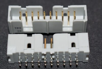 IDC Straight  Boxed PCB Header Connectors 2.54mm - 20  Ways x 2 parts UK stock - Image 1 of 2