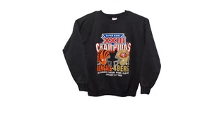 Vintage 1989 Sweatshirt Super Bowl XXIII Size Large Black - Picture 1 of 5