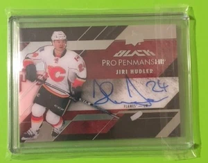 2015-16 JIRI HUDLER UD BLACK Pro Penmanship AUTOGRAPH #PEN-JH Calgary FLAMES - Picture 1 of 2