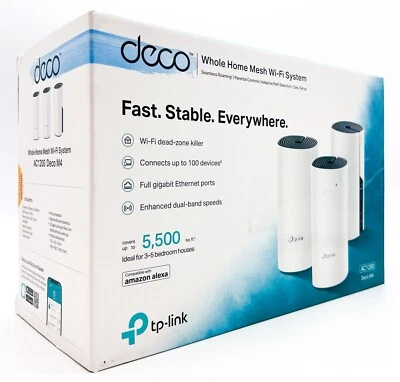 TP-Link DECO M4 Whole Home Dual Band Mesh Wi-Fi System AC1200 (3 Pack) - Image 1 of 4