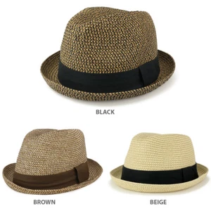 Men's Lightweight Crushable Upturn Brim Straw Fedora Hat - FREE SHIPPING - Picture 1 of 11