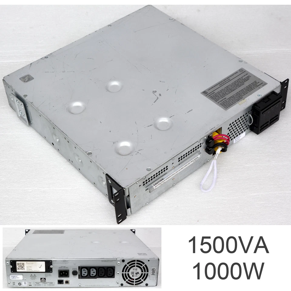 APC USV SMART UPS SMT1500RMI2U 1500VA 1000W USB SERIELL RJ-45 NEUE AKKUS M905 - Bild 1 von 4