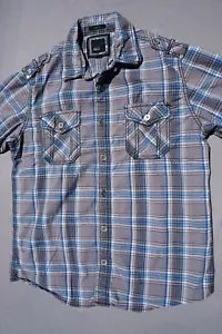 BKE Buckle Slim Fit Sleeve Metal Button Casual Western Style Shirt. Men's L, GUC - Picture 1 of 7