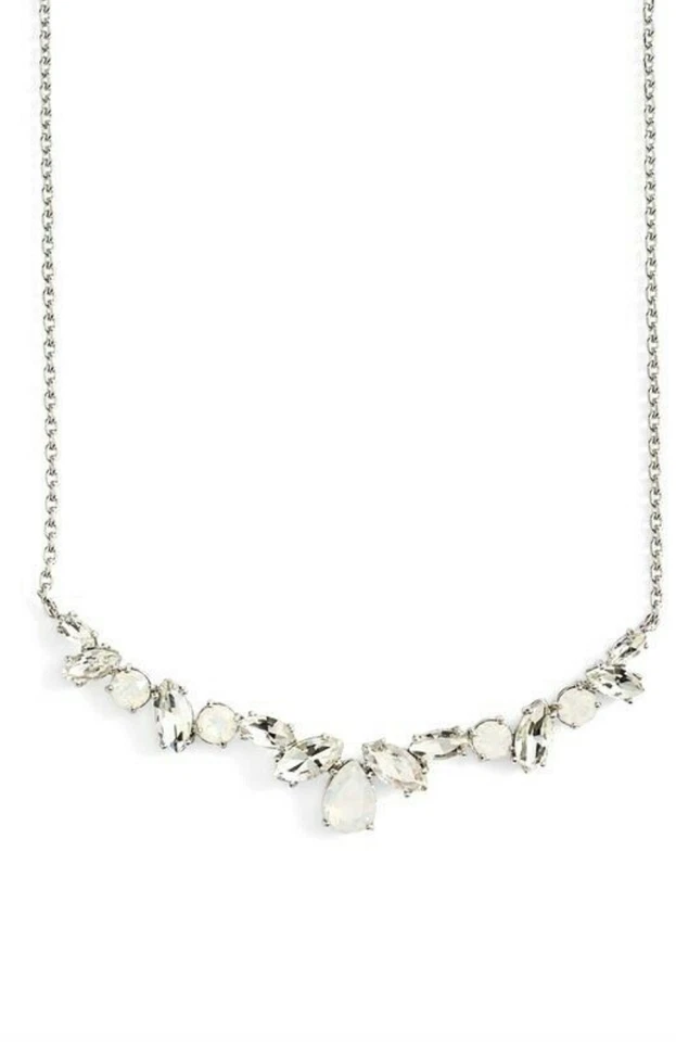 Marchesa 1024 Silver Poppy Small Frontal Necklace