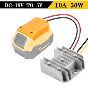 DC 18V to 5V Step Down 10A 50W Voltage Converter For Dewalt Battery Dock Power - Picture 1 of 9