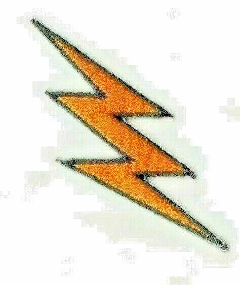 LIGHTNING BOLT GOLDEN YELLOW Iron on Patch  - Image 1 of 1