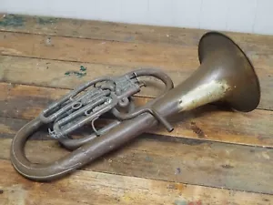 Vintage Army Boosey & Hawkes Imperial Cornet Band Brass Instrument Broad Arrow - Picture 1 of 7