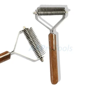Dog Stripping Grooming Comb Tool Pet Undercoat Rake Fur Hair 20 Blade VT-175 - Picture 1 of 4