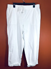 Talbots Size 14 Cotton Tencel Blend Pull On Elastic Waist Cuff Pants Beachy NWT