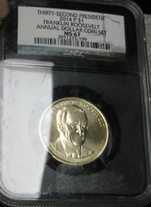 2014 Franklin Roosevelt Dollar from Annual Dollar Set  NGC MS-67 Graded -- #255C - Picture 1 of 5