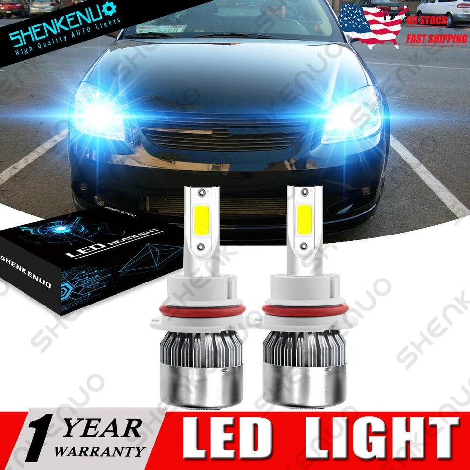 For Chevy Cobalt 2005-2010 COB LED Headlight Kit 9007 8000K High/Low Beam Bulbs - Image 1 of 4