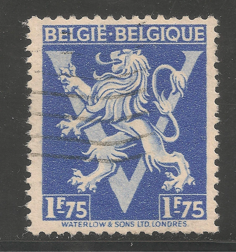 Bélgica #347 (A90) en muy buen estado usado - 1944 1,75 fr León rampante Foto 1 de 1