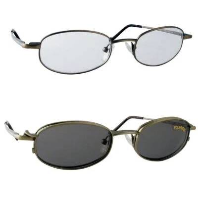 Magnetic Clip-On 210 Polarized Reading Sunglasses CHOOSE Frame Color & POWER - Image 1 of 4
