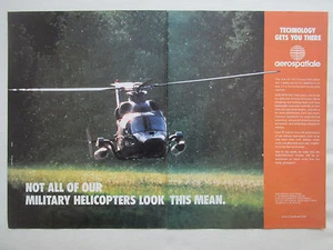 6/1990 PUB AEROSPATIALE HELICOPTERE AS 565 PANTHER HUBSCHRAUBER HELICOPTER AD - Picture 1 of 1