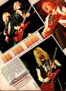 vtg 80s PHIL COLLEN IBANEZ DESTROYER GUITAR MAGAZINE PRINT AD Def Leppard DT555 - Picture 1 of 1