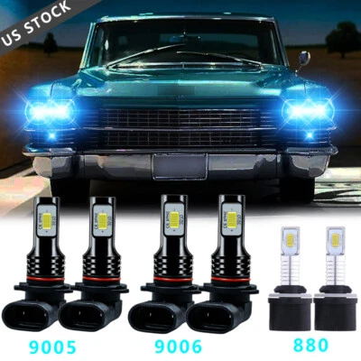 Para Cadillac DeVille 2000-2005 - 8000K Faro LED Alto/Bajo + Kit Bombillas Antiniebla Foto 1 de 4