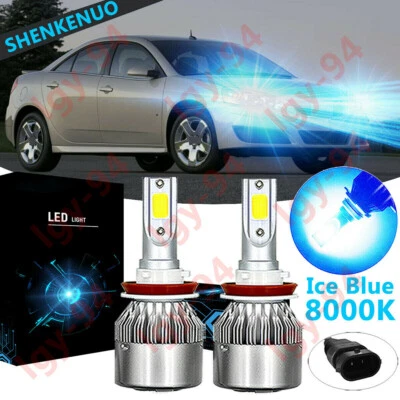 Bombilla de faro LED azul hielo H9 haz alto 8000K 55W C6 para Pontiac G6 2005-2010 Foto 1 de 4