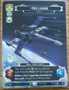 STAR WARS UNLIMITED TCG JUMP TO LIGHTSPEED: PRESTIGE FOIL CARD: RED LEADER - Picture 1 of 1