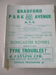 1963-64 Bradford Park Avenue v Doncaster Rovers D4 11.1.1964 - Picture 1 of 1