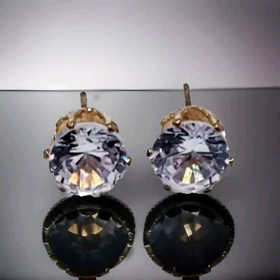 Marysia Designs Mini Round Crystal Zircon Unisex Stud Earrings New  - Image 1 of 2