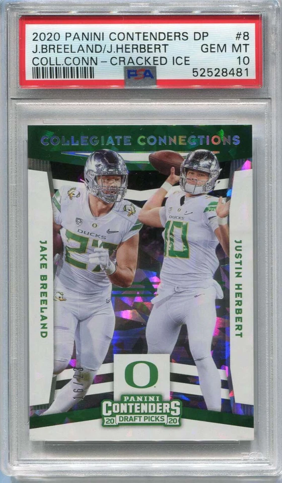 2020 Panini Contenders Collegiate Connections Ice Breeland Herbert RC /23 PSA 10 - Image 1 of 1