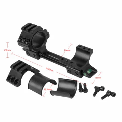 1" 30mm Scope Rings One Piece 11mm Dovetail Rail Scope Mounts With Bubble Level - Image 1 of 4